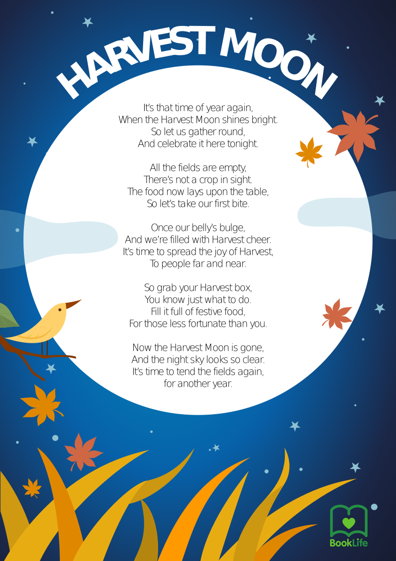 Free Harvest Poem Poster by BookLife
