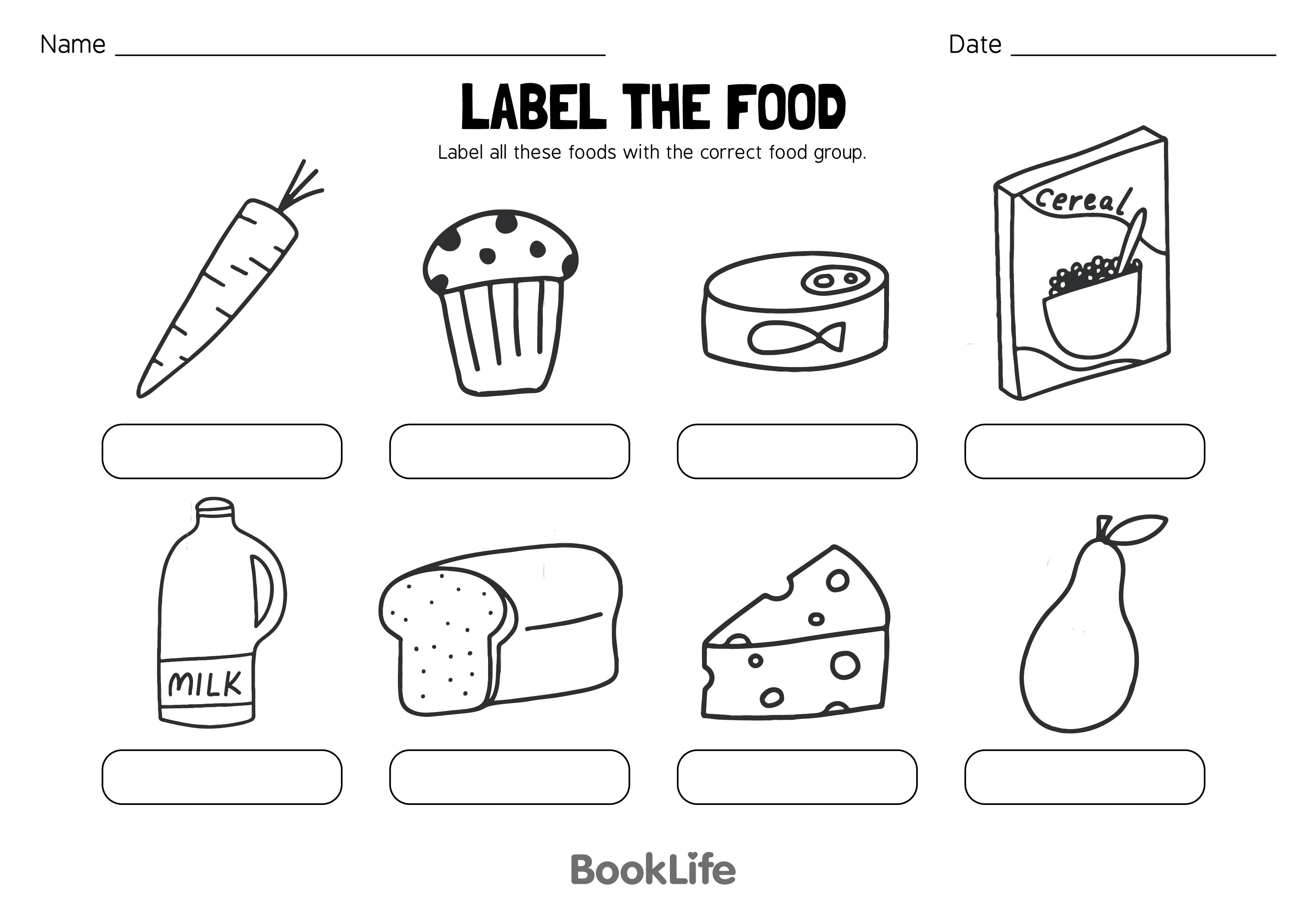 Healthy Eating - Label The Food | BookLife