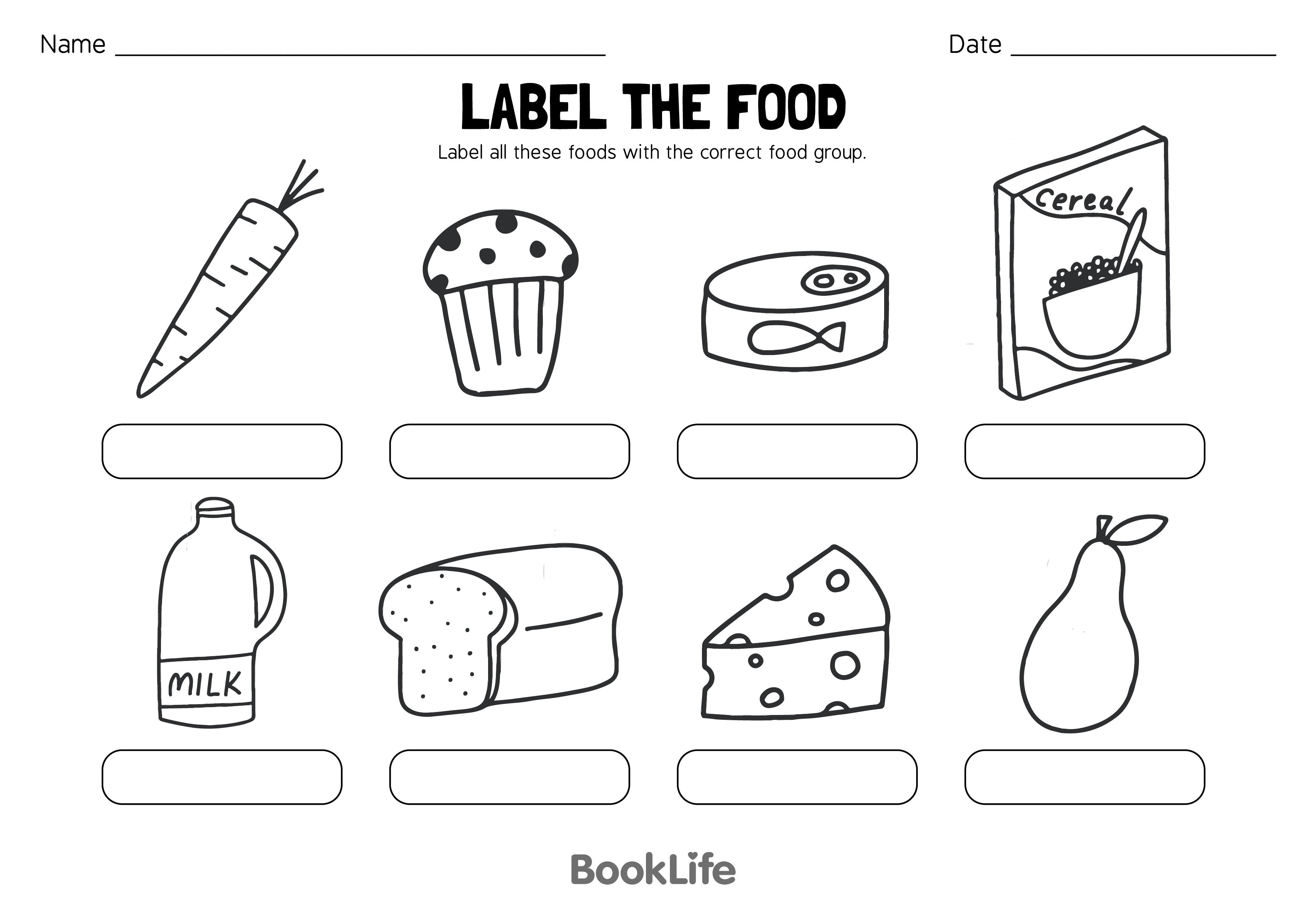 Healthy Eating - Label The Food