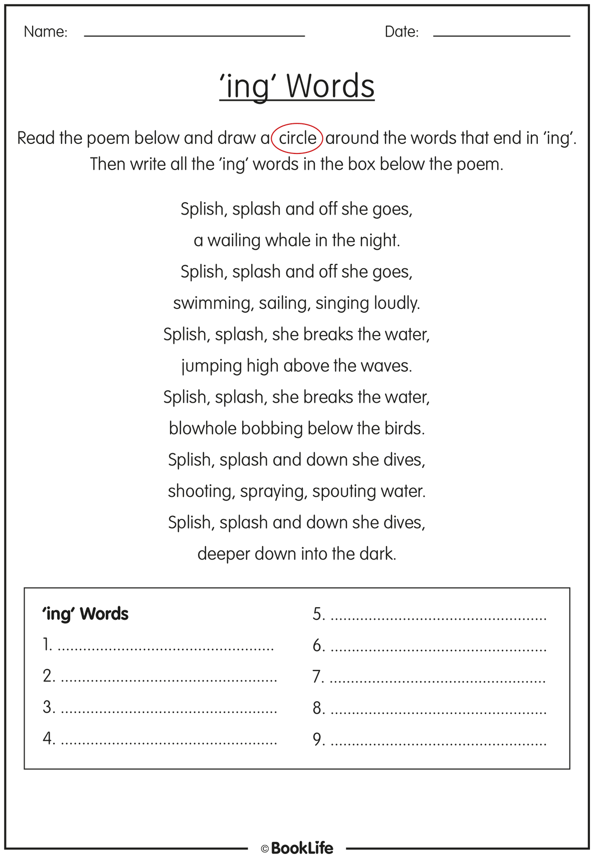 Ing Text ing Words | BookLife