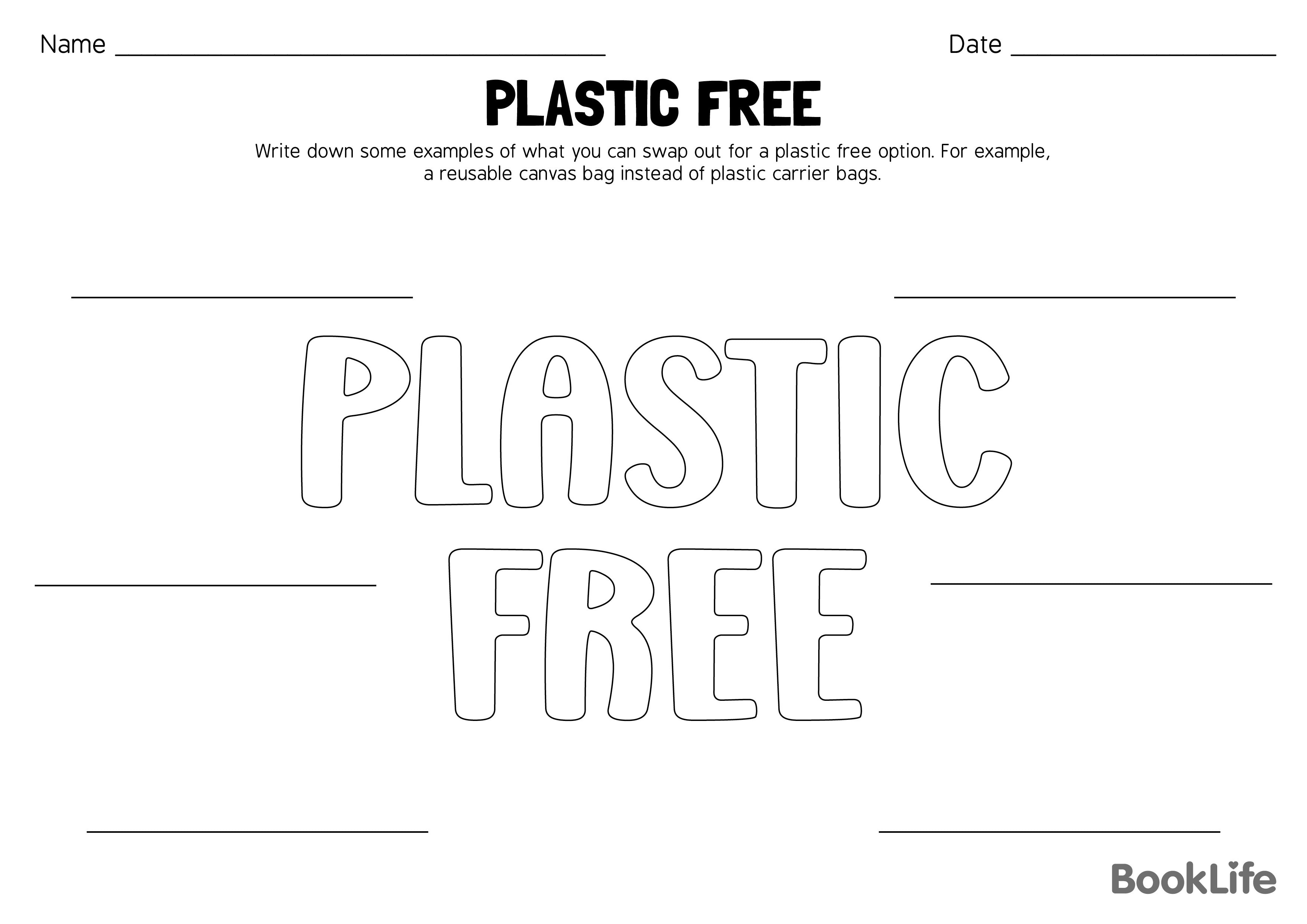 Plastic Free Work Sheet