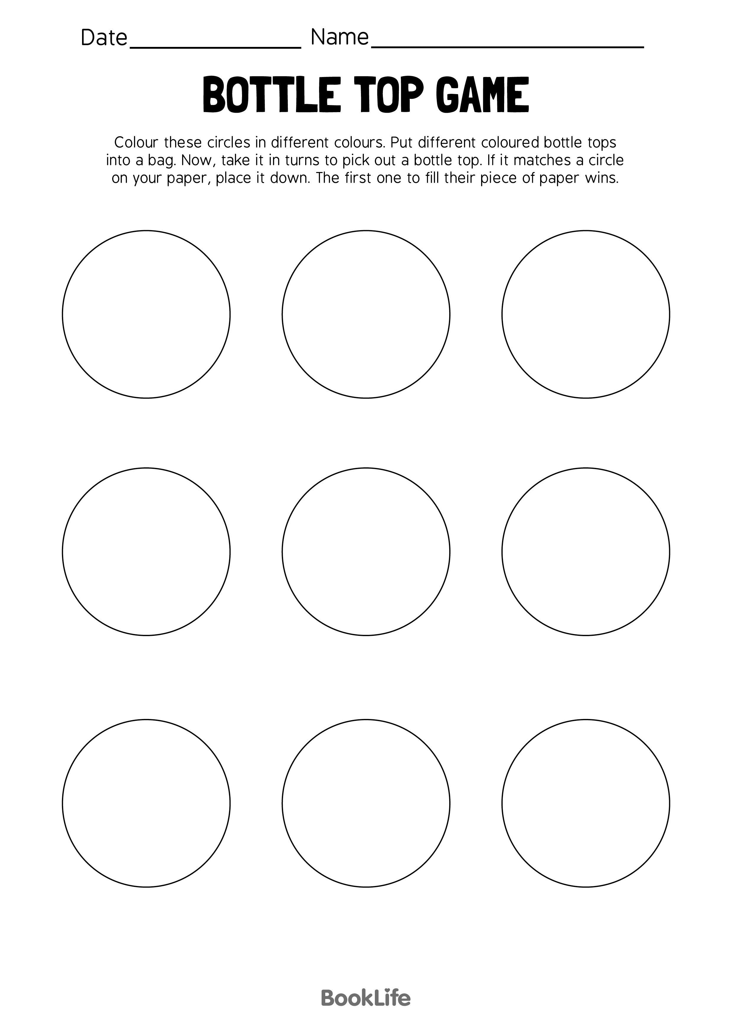 Bottle Top Game BookLife