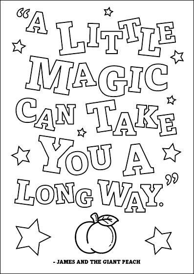 Free Roald Dahl Colour In Poster by BookLife