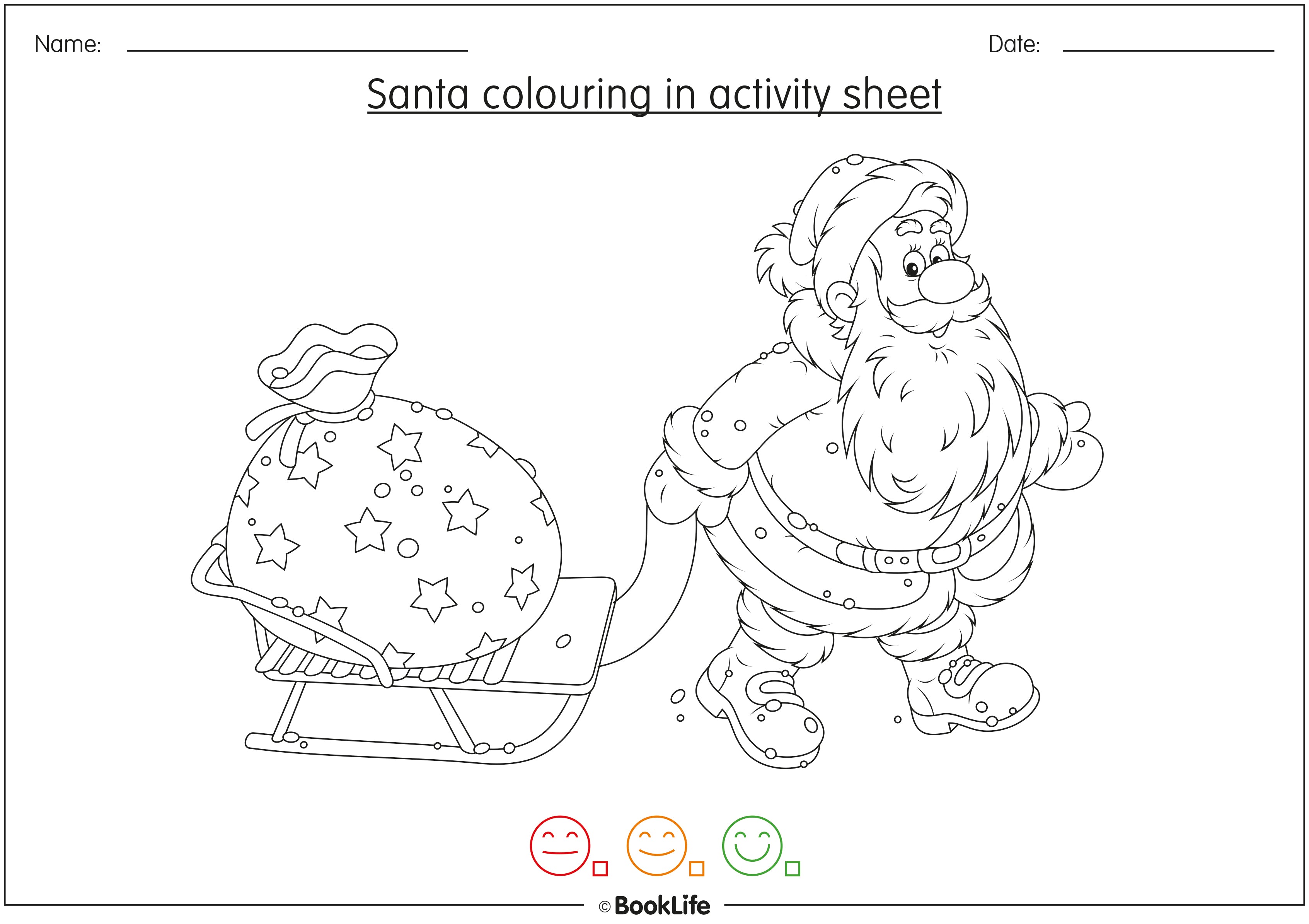 Santa Colouring In Activity Sheet by BookLife