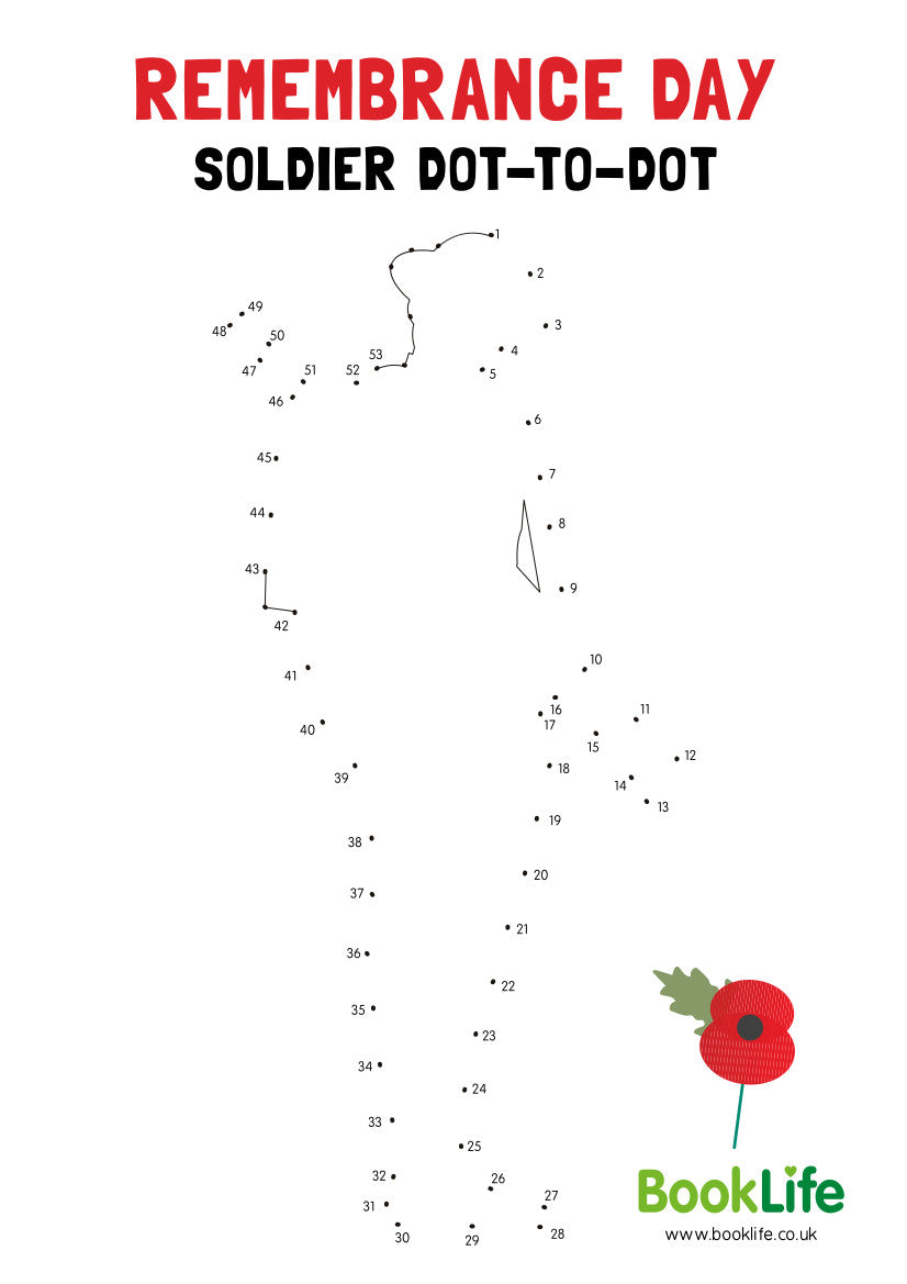 Remembrance Soldier Dot-To-Dot