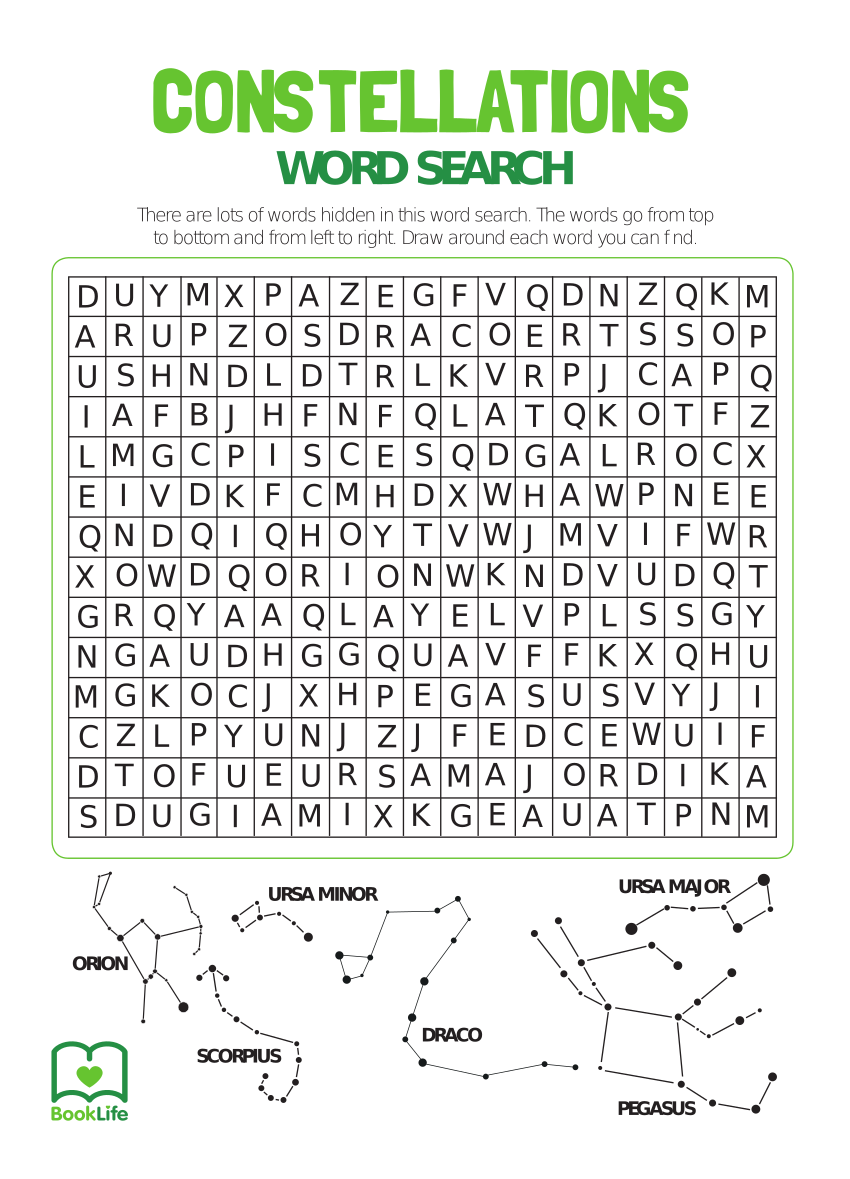 Free Constellation Word Search by BookLife