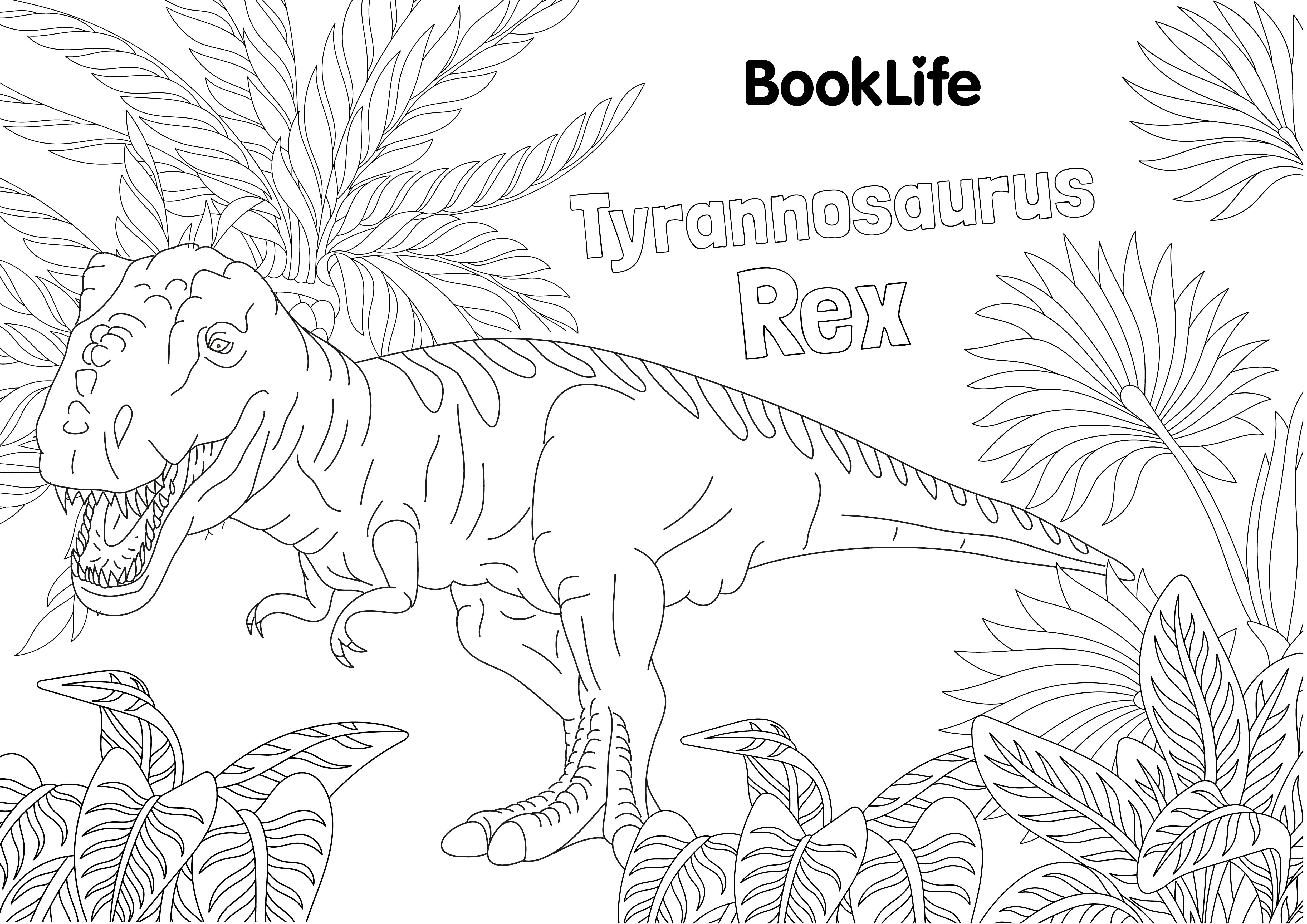 Free T.Rex Colouring Sheet by BookLife