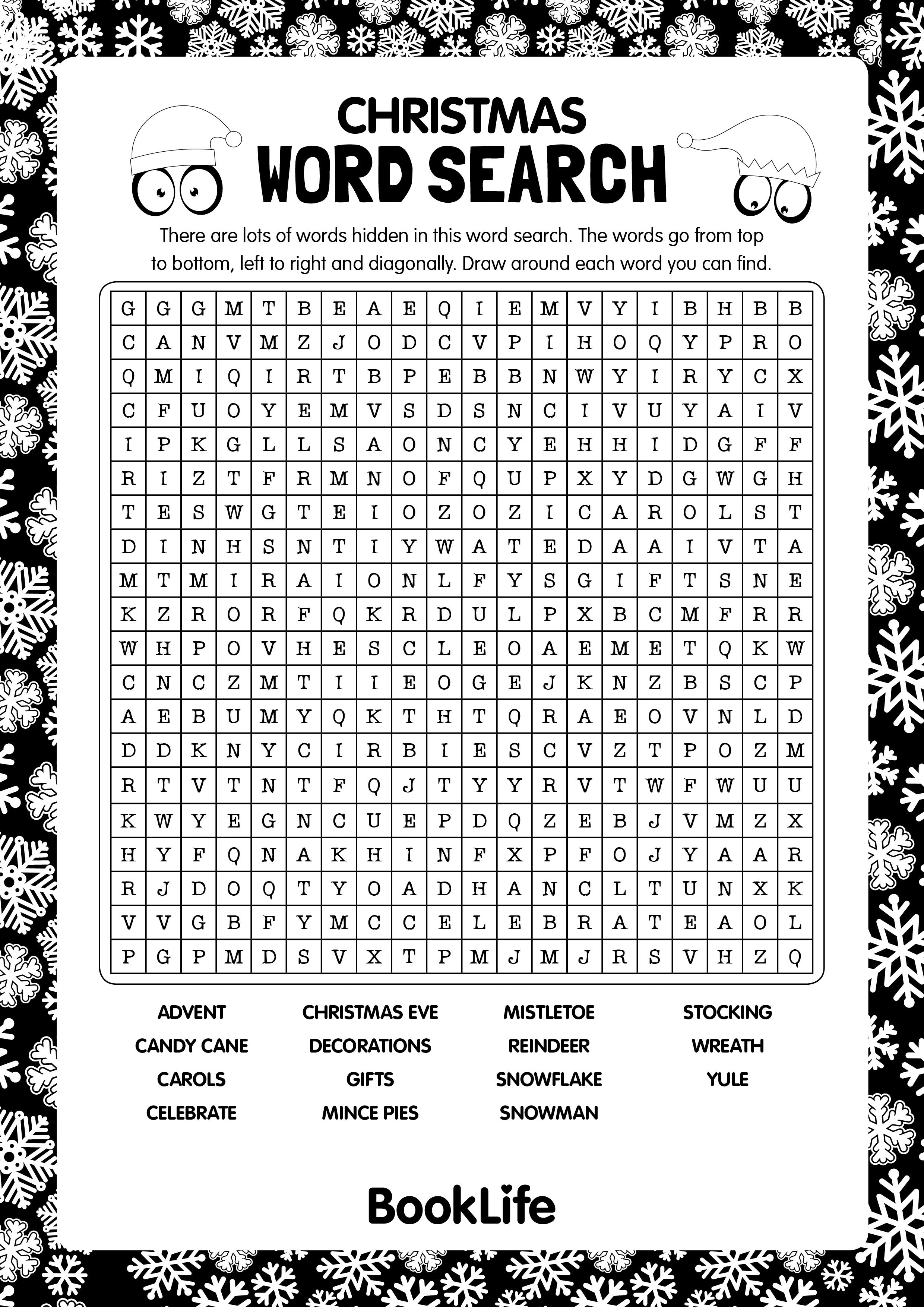 Free Christmas Word Search by BookLife